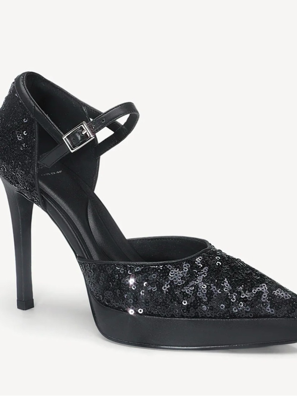 Cosy Island Sold Out Spotlight Dazzling Sequin Strapped Stiletto Pump Size 7